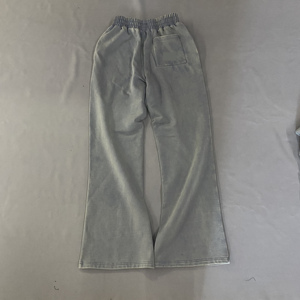 Pantalones de chándal acampanados de algodón para hombre TT981, estilo urbano personalizado, de fabricante, pantalones largos holgados de pierna ancha - Product Image 5