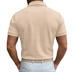 Camiseta Polo de Golf para Hombre, Deportiva, con Cierre de Cremallera de un Cuarto, Tejido Básico de Mezcla de Algodón, Manga Corta, Diseño Moderno - Product Image 5