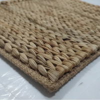 Tapis Kilim Unique à Motif Floral, Tissé Plat, en Polyester à Poil Ras de 5-6 mm, avec Dos en Jute Antidérapant, Fabriqué à la Machine |   Maïs texturé