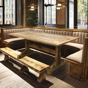 Nouvelle table à manger ronde américaine Martin avec meubles de restaurant de salon de salle à manger Newbern pour une utilisation en plein air dans un centre commercial - Product Image 5