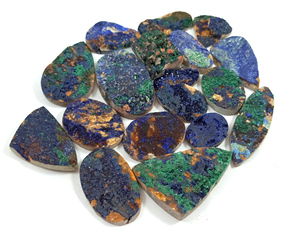 Azurite <b>Malachite</b> Druzy Loose Gemstones Supplier Natural Cabochons Faceted Stones Healing Crystals Bulk Wholesale India - Product Image 4