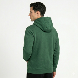 Sweat-shirt à capuche décontracté pour homme sans fermeture éclair, tissu en coton riche de qualité supérieure, intérieur brossé doux, manches longues, chaud, pour un style de vie quotidien - Product Image 3