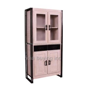 Aparador de Madera de Mango de Estilo Vintage de Alta Calidad con 2 Puertas, Diseño Industrial para Hoteles y Salas de Estar - Product Image 1