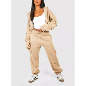 Veste à capuche coupe-vent légère 2-en-1 unie pour l'automne, uniforme de cheerleading pour femmes, 100 % coton, OEM - Product Image 4
