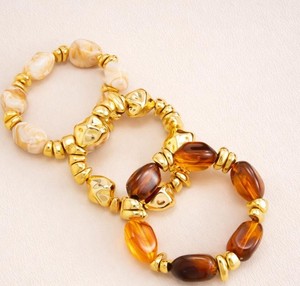 Luxury Resin Stone Beaded Stretch <b>Bracelet</b> Set Handmade Fashion Jewelry Elegant <b>Boho</b> Statement Wrist Accessory Timeless Craft - Product Image 6