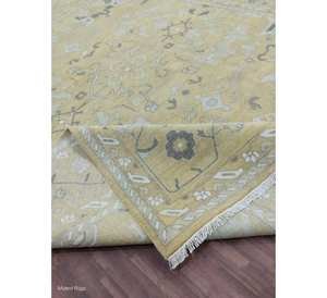 Alfombra persa hecha a mano, rosa, Oushak, anudada a mano, de alta calidad, de lana y algodón, para sala de estar, la más vendida. - Product Image 3