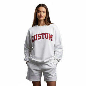 Pull molletonné surdimensionné à col montant en polyester et coton, couleur unie, automne/hiver, personnalisable OEM, haute qualité - Product Image 5