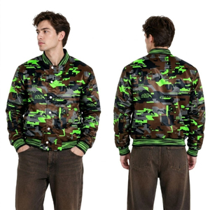 Chaqueta de Seda Satinada para Hombre con Estampado de Paisaje Isleño al Atardecer Tropical, Chaqueta Bomber de Piloto de Moda de Verano - Product Image 4