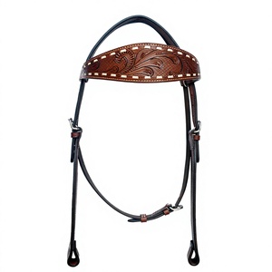 High Quality Western <b>Leather</b> Headstall Bridle Western Style Brown Color Hand <b>Tooled</b> Carved Designed Manufacturer exporter 523 - Product Image 1