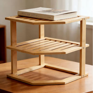 Estante de Almacenamiento de Cocina Moderno de Bambú de un Solo Nivel - Product Image 3