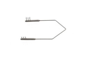 Retracteur cardiovasculaire Parsonnet auto-serrant en acier à ressort léger, 3x3 pointes acérées, longueur totale 1-1/2 po (3,8 cm) ZETOMEDPRO - Product Image 3