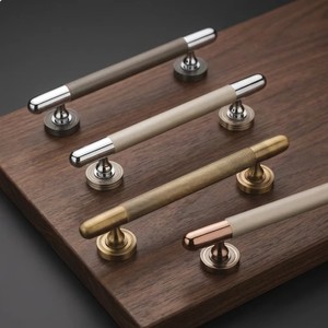Modern Style <b>Pull</b> <b>Handle</b> Brass Graphite Black CP Finish Durable Grip <b>Door</b> Hardware for Entrance Gates and Glass Facades - Product Image 1
