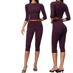Women's Slim Yoga Dress, Stretchy <b>Tight</b> Fitness Active wear, Quick Dry Outdoor Running Sports Casual Yoga Clothing - Product Image 3