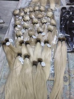 Vente en gros de cheveux indiens Remy 613 de haute qualité, sans nœuds #   Lot de tissage en vrac couleur blonde, pointes épaisses et saines, sans traitement chimique