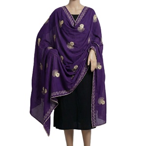 Wholesale AHE Sengalaise Chiffon Hijab <b>Shawls</b> African Floral Rhinestone <b>Embroidered</b> Soft Lightweight Breathable Daily Wear - Product Image 1