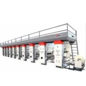 Machine d'impression rotogravure multicolore automatique haute vitesse à vitesse réglable pour papier, fabriquée en Inde, pour film d'emballage mondial - Product Image 5