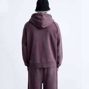 Conjunto de Sudadera con Capucha y Pantalones Acampanados de 400 GSM, Ecológico, Transpirable, Estilo Urbano, para Invierno - Product Image 3