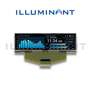 ÉCHANTILLONS GRATUITS Écran illuminant 3,12 pouces Mono PMOLED 256x64 Interface SPI SSD1322 Structure COG Connecteur FPC - Product Image 1