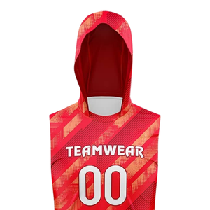 Camiseta de Fútbol 7v7 para Niños, sin Mangas, con Capucha, Estampado Sublimado de Rayas Abstractas, Uniforme Personalizado con Nombre y Número del Jugador - Product Image 3