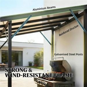 Gazebo Elegante per Barbecue, Perfetto come Riparo e Ombreggiatura per Esterni - Product Image 3