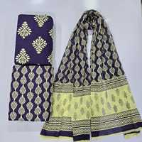 Bio-Seide/Baumwolle Oxford-Stoff 60x60 3-teiliges Anzug-Set |   Hochzeitskleid & Tasche im Set mit 3M Oberteil, 3M Unterteil und 2,25M Dupatta