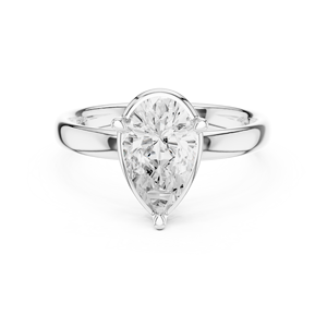 Anillos de compromiso clásicos y modernos con forma de lágrima, oro amarillo de 14 quilates, diamante cultivado en laboratorio con corte de pera de 1.50 quilates, certificado por IGI. - Product Image 6