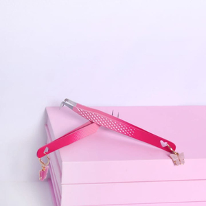 Pince à cils pour soins personnels, pose et retrait de faux cils, design ergonomique antidérapant, emballage personnalisé. - Product Image 2