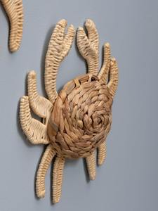 Juego de Adornos de Cangrejo de Océano Hechos a Mano de Primera Calidad, Decoración de Ratán, Material Ecológico para Niños, Adorno de Pared para Dormitorio Infantil - Product Image 3