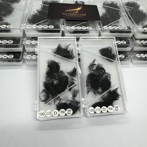 ขนตาปลอมแบบพัดสำเร็จรูป 10D 12D 14D 16D 20D ขนาด 0.03 มม. 0.05 มม. ขนตานุ่มฟู รุ่น C CC D DD Curl รับทำโลโก้ตามสั่ง ผู้จำหน่ายขนตา - Product Image 1