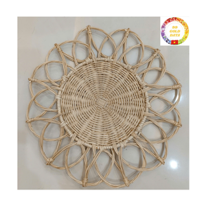 Rattan Placemat | Hand Braided Natural | Boho <b>Table</b> <b>Mat</b> | Dining Use | OEM Supplier - Product Image 5