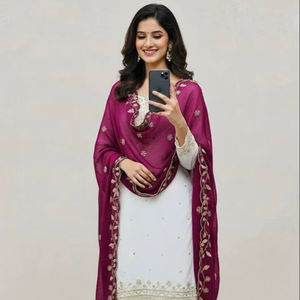 Ensemble Sharara ethnique exclusif, entièrement cousu, prêt-à-porter, haut Sharara et dupatta, tenue de fête traditionnelle pour femmes, haute qualité - Product Image 1