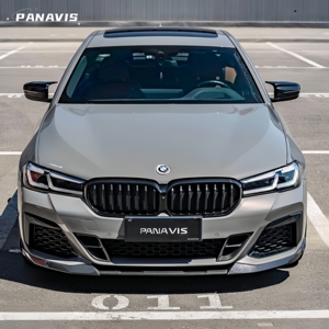 PANAVIS Nouveau Spoiler de Pare-chocs Avant en Fibre de Carbone Sec 3 Pièces de Haute Qualité Installation Sans Perçage pour Série 5 G30 G38 - Product Image 5