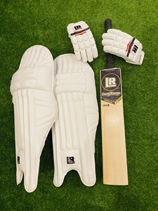 Ediciones internacionales para jugadores: Kit completo con almohadillas de bateo altamente protegidas, guantes y bate de críquet de madera de sauce inglés. - Product Image 4