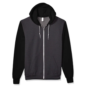 Sweat-shirt à capuche zippé personnalisé pour homme, fermeture éclair métallique, vente en gros OEM pour les marques de streetwear américaines - Product Image 1