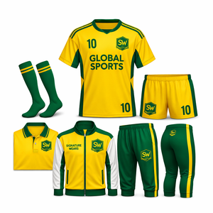 Conjunto de Uniforme de Fútbol Personalizado Sublimado, Jersey Deportivo Global, Pantalones Cortos, Calcetines, Chaqueta, Pantalones, Unisex, Adulto, Todas las Temporadas, Absorbe la Humedad - Product Image 2
