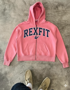 Rex Fit Sports <b>Thick</b> <b>Fleece</b> Hoodie New Style Winter Warm Custom Logo Sports Hoodie OEM Services Zipper Hoodie For Men - Product Image 1