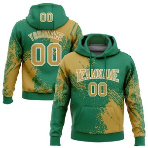 Sudadera con Capucha Personalizada para Hombre, con Estampado por Sublimación de Pinceladas, Nombre y Número, para Equipo, Color Granate y Amarillo, Poliéster, Corte Casual - Product Image 6