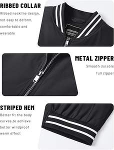 Veste légère pour homme, coupe-vent décontractée printemps-automne, bomber zippé avec poche - Product Image 6