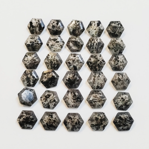 Cuarzo rutilo negro AAA, piedra suelta facetada hexagonal de 6*6 mm, 8*8 mm, 10*10 mm, 11*11 mm, GEMA 100% NATURAL para la fabricación de joyas - Product Image 3