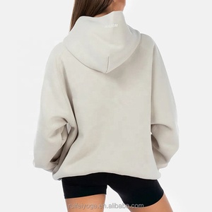 Bulk Wholesale Custom Logo High Quality Blanks Drop Shoulder 350gsm Cotton Fleece Oversized Winter <b>Lined</b> Women <b>Hoodie</b> 2026 - Product Image 3