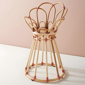 Support de plantes en rotin à prix abordable, support de pot de fleurs à bord festonné, panier de rangement pour plantes - Product Image 1