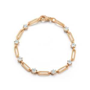 Pulsera de eslabones tipo clip con diamantes, oro macizo auténtico de 14K y 18K, para uso diario, con diamantes cultivados en laboratorio CVD HPHT, precio de fábrica al por mayor - Product Image 5