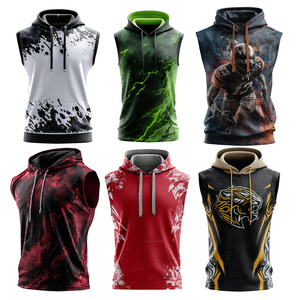 Haut de sport sans manches à action légère pour adultes et jeunes, sublimation football, unisexe - Product Image 1