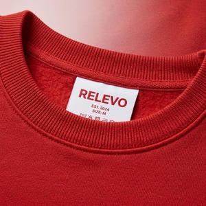 เสื้อสเวตเชิ้ต RELEVO คอกลม ยูนิเซ็กซ์  โลโก้ปักนูน ทรงโอเวอร์ไซส์ สไตล์ลำลอง ผ้าฝ้ายถัก  สำหรับฤดูหนาว - Product Image 5