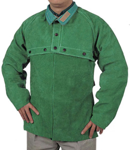 Chaqueta de Cuero Vacuno Marrón Original para Soldadores, Resistente al Calor y al Fuego, 100% Poliéster, Ropa de Trabajo de Seguridad Reflectante - Product Image 2