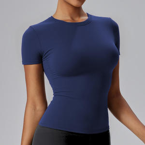 Nueva Camiseta Deportiva de Manga Corta para Yoga, Fitness y Running, de Secado Rápido, Clásica y Ajustada - Product Image 1