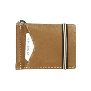 คลิปหนีบเงินหนังวินเทจ Crazy Horse พร้อมช่องใส่บัตร กระเป๋าสตางค์ใส่เงินสด ขายส่ง กระเป๋าสตางค์ผู้ชายแบบเปิด ดีไซน์พรีเมียม รับทำโลโก้ตามสั่ง จากผู้ผลิต - Product Image 1