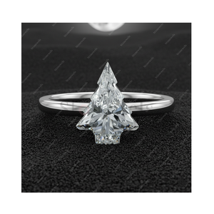 Anillo Solitario Chapado en Oro Fino con Diamante Cultivado en Laboratorio con Certificación IGI, 4 Quilates, Color E, Claridad VVS1/VVS2, CVD HPHT, Regalo de Navidad - Product Image 1