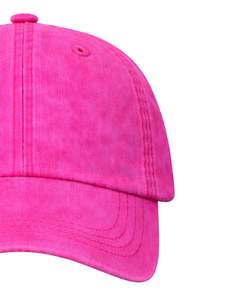 Gorra de Béisbol de Algodón Rosa Intenso, Lisa, Ajustable, Unisex, Deportiva, Informal, Transpirable, Cómoda, con Logotipo Personalizado, Gorras Premium - Product Image 3