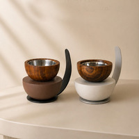Brûleur d'encens en bois et métal, diffuseur d'arômes moderne pour table, support de cône à refoulement décoratif pour la maison, ornement élégant pour salon